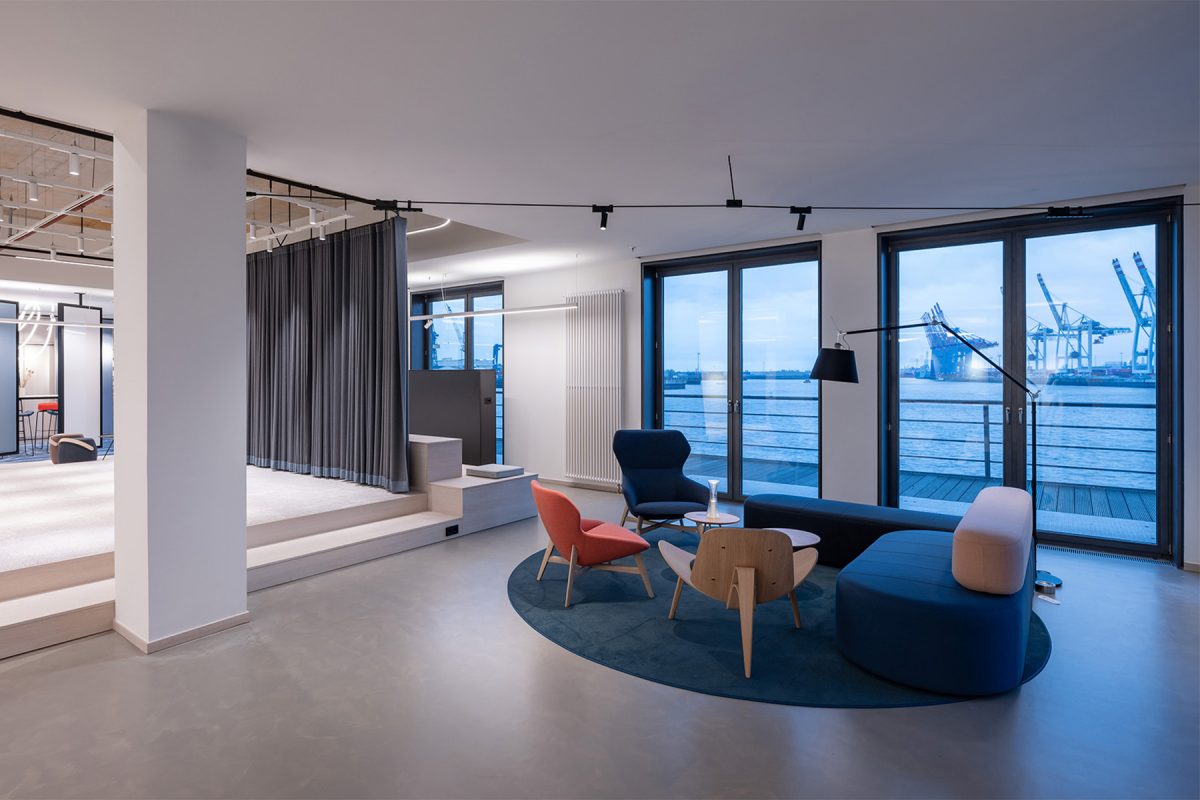 IDX 22 Hamburg, Showroom und offene Plattform der Begegnung von Artemide, Ege Carpets, Gabriel